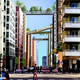 Illustration for article titled This Plan to Turn Stockholm Into a City Full of Sky Ways Looks Incredible